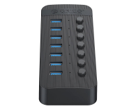 Orico 7x USB-A 3.0 z włącznikami - czarny - 1343441 - zdjęcie 2